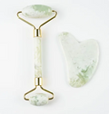 110g Xiu Yu White Jade Facial Roller Gua Sha Set